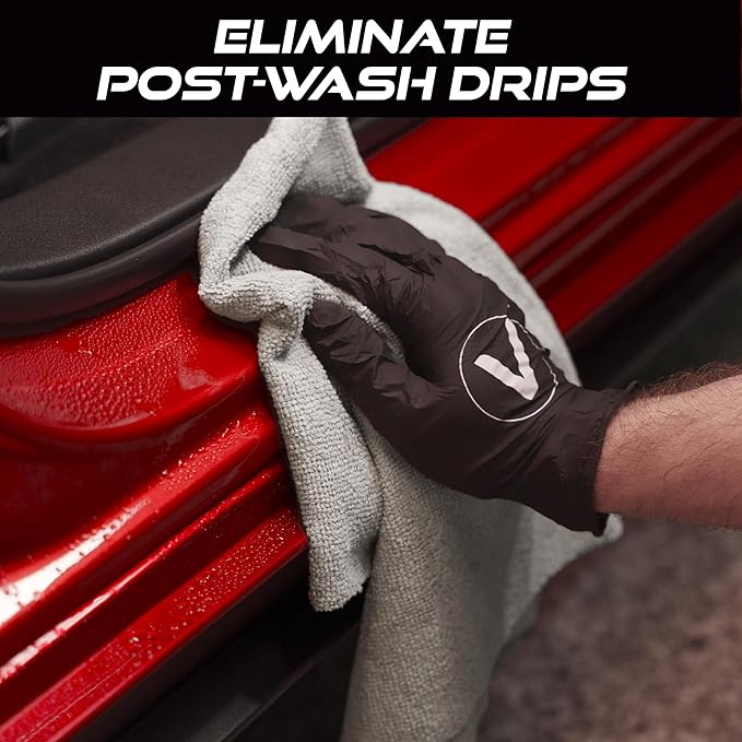 VIKING Microfiber Towel 12 Pack, Utility Car Drying Towels, Premium, Super Absorbent, Grey, 24 Inch x 24 Inch