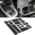 SENSHINE 3D Cup Holder Insert for Toyota Rav4 Accessories 2019-2023 2024 2025 Center Console Liner Door Pocket Mats Non-Slip Anti Dust Pad Premium Interior 16 Pcs (Black Trim)