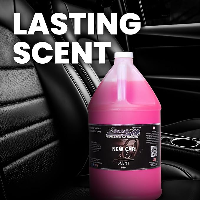 LANE’S Premium Car Air Freshener "New Car" - 128oz Water-Based, Long-Lasting Auto Scent Spray - Food, Pet, Odor Smell Deodorizer for Cars, Trucks, SUVs' Interior Leather, Carpet, Upholstery