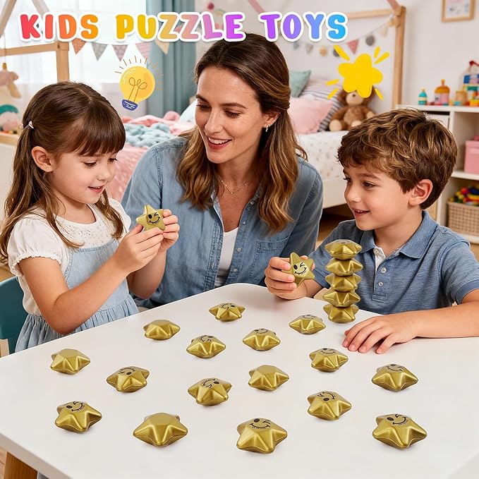 100PCS Stress Balls, Star Stress Balls for Adults & Kids, Mini Foam Ball Stress Relief Toys, Fidget Anxiety & Anger Relief at Work/School/Home, Student Prizes, Perfect Party Favors