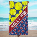 Personalized Beach Towel With Name, Custom Beach Towel with Text, Customized Microfiber Pool Towel, Quick Dry & Absorbent Swim Towel for Adult,Anniversary, Birthday, Summer Holiday,vacation, Tennis