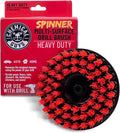 Chemical Guys ACC508 Heavy Duty Spinner Multi-Surface Drill Brush Attachment (Fits Any Standard Drill - Power Scrubber Removes Heavy Stains, Dirt & Grime from Grout, Tubs & Showers), Red