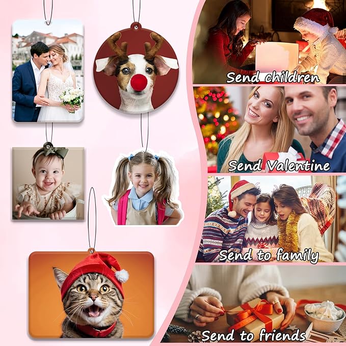 10/50/100Pcs Custom Logo Bulk Car Air Fresheners, Wholesale Custom Double-Sided Car Air Fresheners with Photo Text Logo, Suitable for Truck and Car Drivers, as Well as Business Logos (10 Crop)