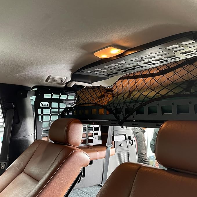 HIGH FLYING for Toyota Sequoia 2008-2022 Car Accessories Modular Storage Molle Panels System Trunk Shelf Luggage Storage Carrier Trunk Organizer Aluminum Alloy (Trunk Shelf)