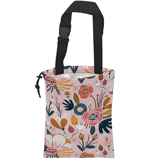 Car Trash Bag Creative Floral Car Garbage Bag Hanging Car Trash Can for Back Seat with Drawstring, Waterproof Garbage Bags for Car Accessories Vehicle Travelling Camping Outdoor