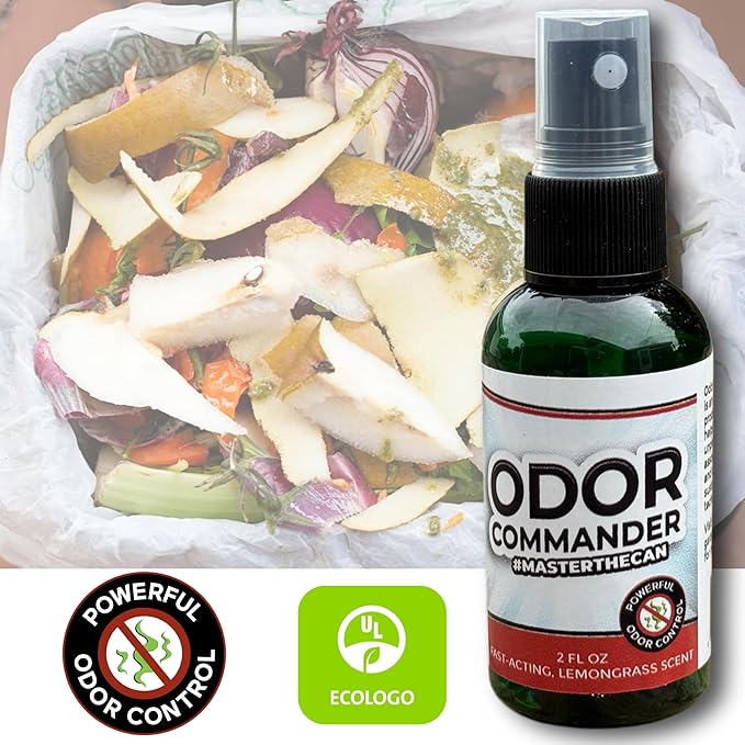 Garbage Commander Odor Commander, Odor Control Travel Spray Bottle, 2 Ounce, Lemongrass Scent