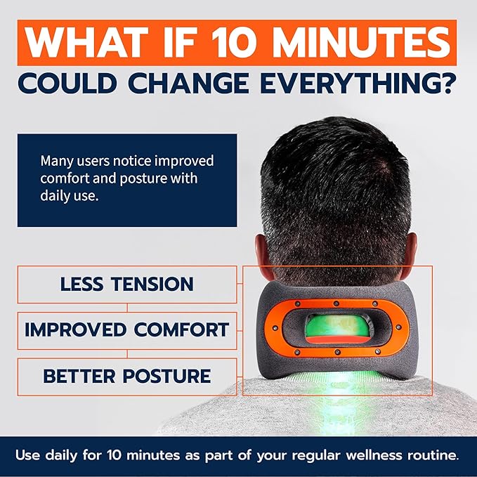 bullbird Posture Support Pillow — Doctor-Engineered for Daily Neck Pain Relief & Tech Neck — Memory Foam Cervical Pillow with C1-C7 Spinal Alignment — Compact for Desk, Home & Travel — White