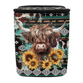 Highland Cow Car Trash Bag Southwest Aztec Car Trash Interior Accessories for Back Seat Headrest Sunflower Car Trash Bin Hanging Trash Bag for Car Garbage Can