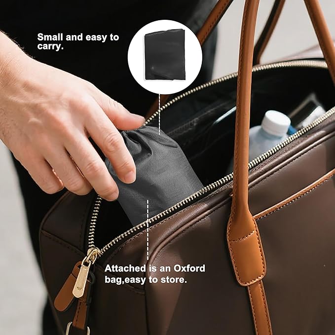 Travel Pillows for Airplanes, Airplane Head Strap with Silk Eye Mask for Sleeping, Long Flights & Car Road Trips 360°Headrest Neck Support, Stops Bobbing, Small & Compact（Black）