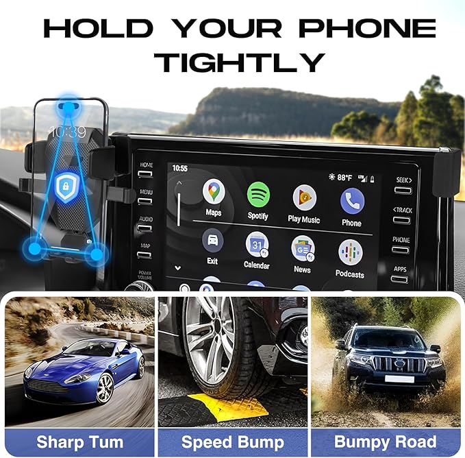 Car Phone Holder for 2019-2025 Toyota RAV4 Accessories,Adjustable GPS RAV4 Phone Mount for 7/8-inch Screen,Hands-Free Ultra Stable RAV4 Air Vent Phone Stand