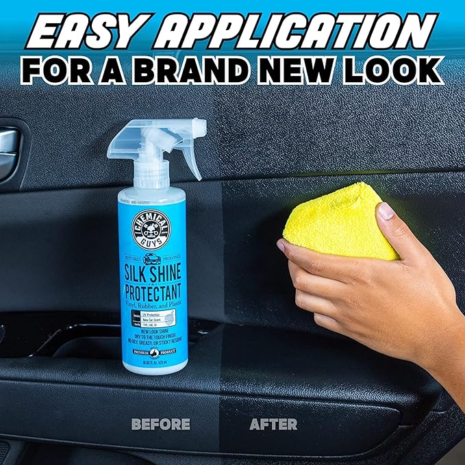 Chemical Guys TVD_109_1602 Silk Shine Spray-able Dry-to-The-Touch Dressing and Protectant for Tires, Trim, Vinyl, Plastic and More, Safe for Cars, Trucks, Motorcycles, RVs & More, 16 fl oz (2 Pack)