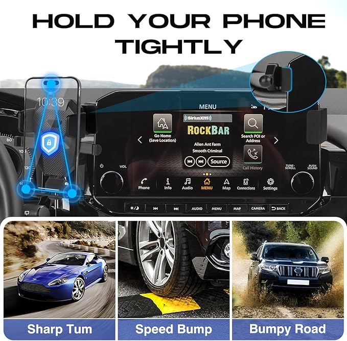 Car Phone Holder for 2022-2025 Nissan Pathfinder Accessories,Adjustable Pathfinder Phone Mount for 14.5-inch Screen,Hands-Free Ultra Stable Phone Stand