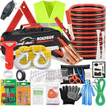 AUTODECO Car Roadside Emergency Kit – Premium, with Jumper Cables, Tow Strap, etc