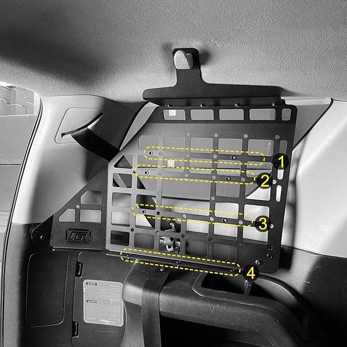 HIGH FLYING for Toyota 4Runner 2010-2024 Car Accessories Modular Storage Molle Panel Shelf System Luggage Carrier Trunk Organizer Aluminum