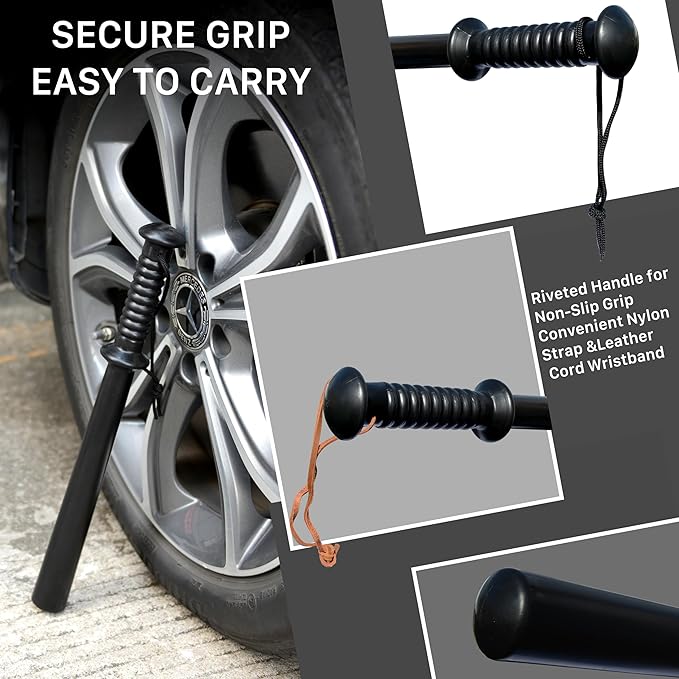 Rubber Tire Checker for Truckers Tool for Checking Tire Pressure, Wheel & Tire Accessories & Parts, Tire Repair Tools Fish Bat Self Defense