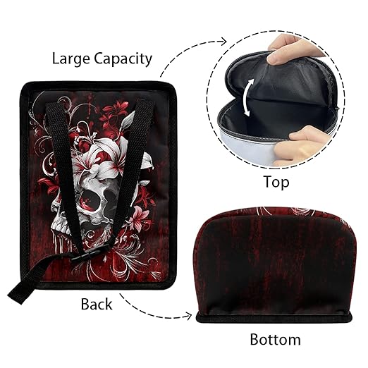Gothic Skull Car Garbage Can Organizers Storage Bag Bin Fit Most Vehicle Waste Basket Automobile Trash Bin Auto Accessories