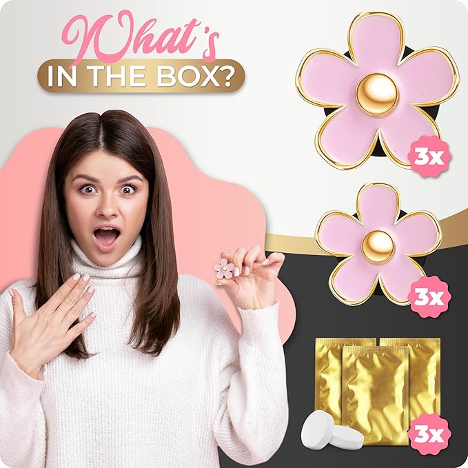 6 Pieces Daisy Car Decoration Flower Air Vent Clip Air Conditioning Outlet Clip Car Air Freshener Clip Car Interior Decor Charm Colorful Interior Accessories for Girls Women