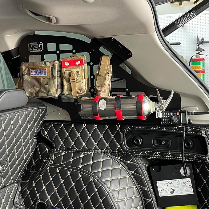 HIGH FLYING for Subaru Forester 2019-2024 Car Accessories Modular Storage Molle Panels System Trunk Shelf Luggage Storage Carrier Trunk Organizer Aluminum Alloy (Side Panels)