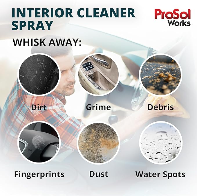 Bug Splat N' All Interior Detailer 32 fl oz - All Purpose Cleaner for Seat, Dash, Wood, Glass & More - Quick Detailer Spray Effective on Oil, Dirt, Grime & Debris - Safe on All Surfaces