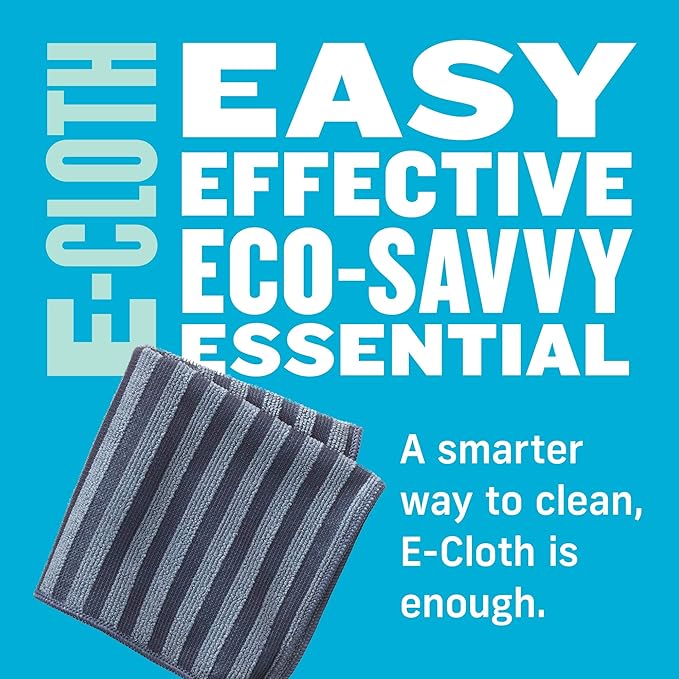 E-Cloth Stainless Steel Cleaning Cloth, Microfiber Stainless Steel Cleaner for a Spotless Shine Home Appliances, Oven, Stove and Refrigerators, Washable and Reusable, 100 Wash Promise