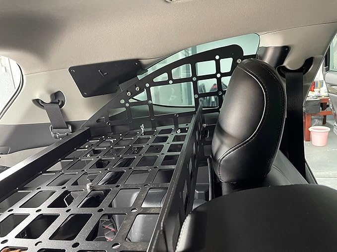 HIGH FLYING for Toyota Highlander 2020-2024 Car Accessories Modular Storage Molle Panel Shelf Luggage Carrier Trunk Organizer Aluminum Alloy A Set (Side Panel+ Shelf)