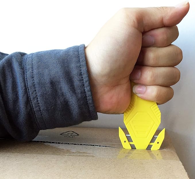 XW Safety Box Cutter of Stainless Steel Blade, Carton and Package Opener of Assorted Colors, 12-Pack