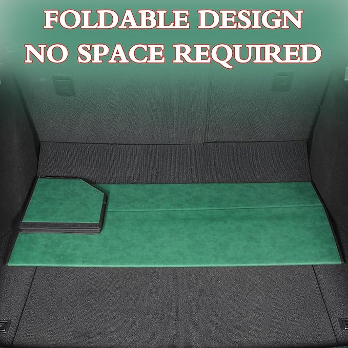 Trunk Organizer for Ford Explorer 2020-2025 - Green Alcantara Leather Storage Box, Tailored Precision, Maximize Your Storage, Large Foldable Trunk Organizer Boxs with 3 Compartments