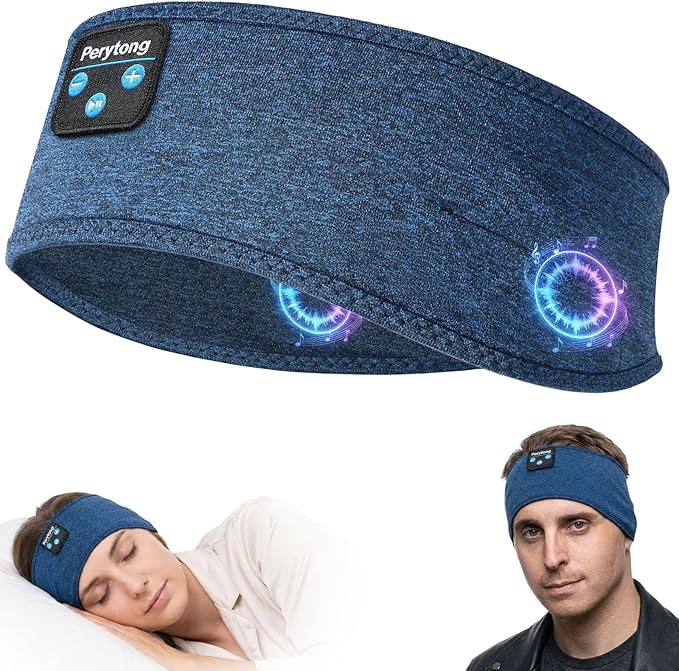 Perytong Sleep Headphones Wireless, Bluetooth Sports Headband Headphones with Ultra-Thin HD Stereo Speakers Perfect for Sleeping,Workout,Jogging,Yoga,Insomnia, Air Travel, Meditation (Deep Teal)
