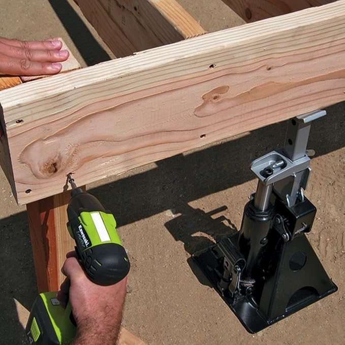 POWERBUILT 3 Ton All-in-One Hydraulic Bottle Jack and Jackstand in One, Compact, Wide Base, 11-21 Inch Range, Eliminates Jackstands, for Trucks, SUVs, RVs, Trailers, ASME, Not for Sedans - 640912