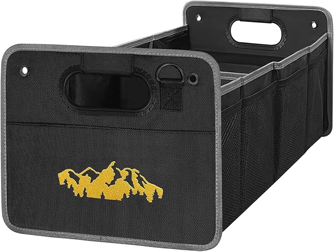 Car Trunk Organizer for Subaru Outback Crosstrek Forester Ascent Impreza WRX Legacy Accessories, Car Trunk SUV Accessories for Men & Women, 600D Oxford Polyester Trunk Storage Organizer Box (ORANGE)