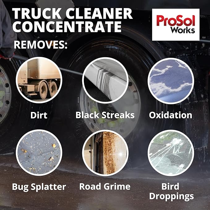 Bug Splat N' All Truck Cleaner 32 fl oz - Truck All Purpose Cleaner for Bug Splatter, Road Grime, Bird Droppings & Black Streak Remover - Tire Shine & Semi Cleaning Kit - Safe on All Surfaces