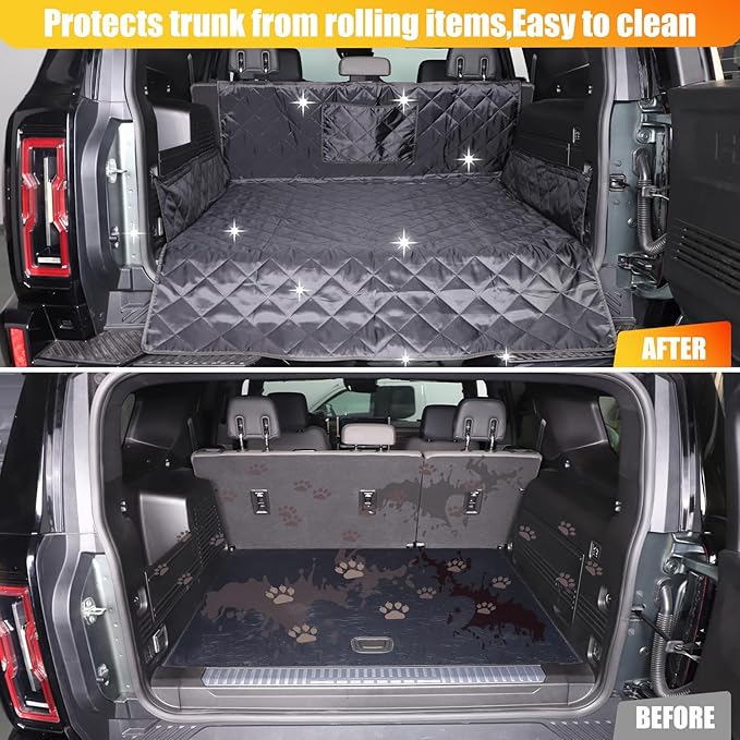 for Hummer EV SUV 1 Car Trunk Organizer Storage Cargo and 1 Rear Trunk Cargo Liner for Hummer EV SUV Accessories 2024 2025 2026