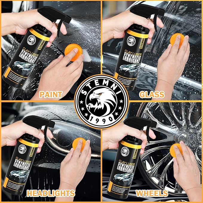 10 Pack Car Clay Bar Kit, Premium Grade Clay Bars Auto Detailing, Clay Luber Synthetic Lubricant, Car Wash Detailing Cleaning Kit for Car, SUV, RV, Truck