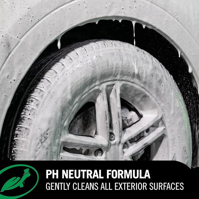 Turtle Wax Hybrid Solutions Pure Wash, pH Neutral Extreme Foaming Car Wash Soap, Bucket or Foam Cannon Application, Won't Strip Waxes or Coatings, Clay Bar Lubricant, Spot-Free Clean, 64 fl oz