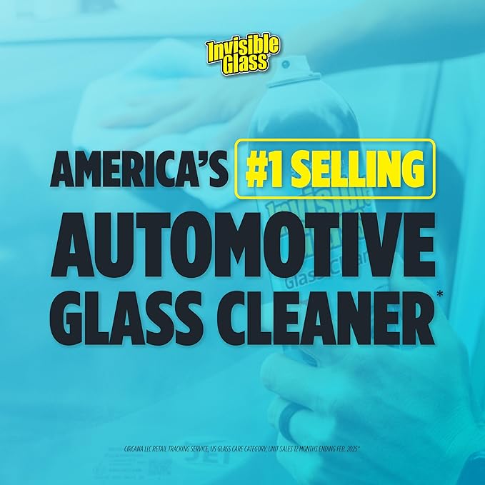 Invisible Glass 91163 Premium Aerosol Glass Cleaner Spray for Car Windshields and Windows, Automotive and Home Window Cleaner, Streak-Free, Ammonia-Free, Tint-Safe – 15 oz