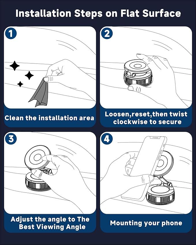 LOMONICA 2026 Upgraded Car Phone Holder for Magsafe [120+LBS Strongest Suction & 2800gf Magnetic] 360° Adjustable Car Phone Mount, Phone Holders for Your Car for iPhone 12-17 Pro Max Series & Samsung