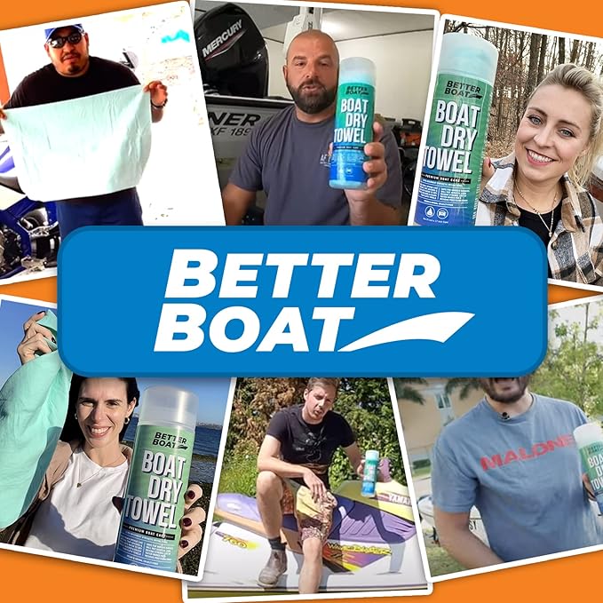 Super Absorbent Towels, Synthetic Chamois Cloth for Car and Boat Drying, Smooth Cooling Towel, Marine Grade Cleaning Supplies, PVA Shammy Dry Towel 2 Pack