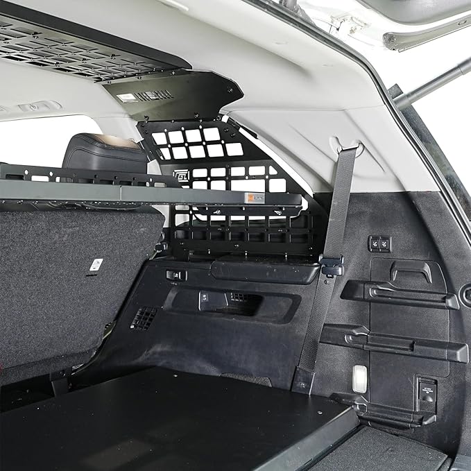 HIGH FLYING Car Accessories for Toyota Sequoia 2023 2024 2025 Modular System Storage Molle Panels Trunk Shelf Storage Trunk Organizer Aluminum Alloy (Side Panel+Trunk Shelf+Roof)