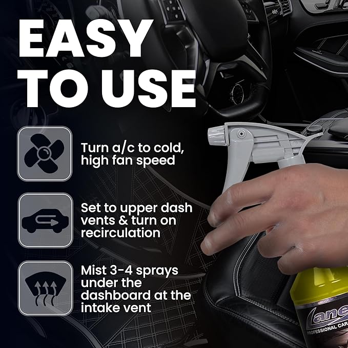 LANE’S Premium Car Air Freshener "Leather" - 32oz Water-Based, Long-Lasting Auto Scent Spray - Food, Pet, Odor Smell Deodorizer for Cars, Trucks, SUVs' Interior Leather, Carpet, Upholstery