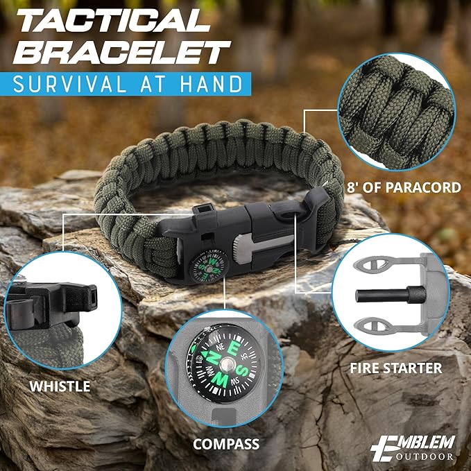 242 pc First Aid Survival Kit with SWAT-T Tourniquet Made in USA | IFAK Emergency Trauma Kit | Survival Gear | by Emblem Outdoor