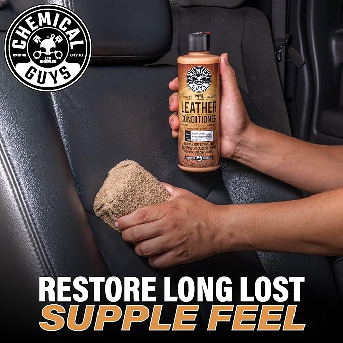 Chemical Guys HOL_113 Leather Lovers Kit for Leather Car Interiors, Furniture, Apparel, Shoes, Sneakers, Boots (Works on Natural, Synthetic, Pleather, Faux Leather and More) (5 Items), 16 oz, Black