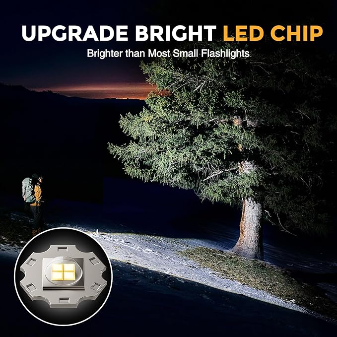 3 Pack Rechargeable Flashlights High Lumens, Brighter Small Flashlight Powerful Tactical Flashlights Rechargeable, Waterproof LED Flashlight with 3 Modes Zoomable for Camping Emergency