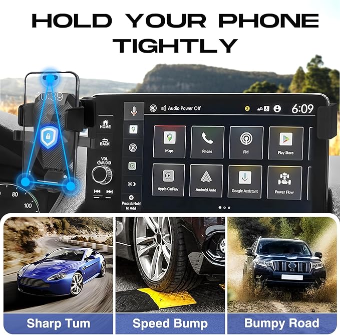 Car Phone Holder for 2023-2025 2026 Honda CR-V Accessories,Adjustable GPS CR-V Phone Mount for 7/9-inch Screen,Hands-Free Ultra Stable CRV Air Vent Phone Stand