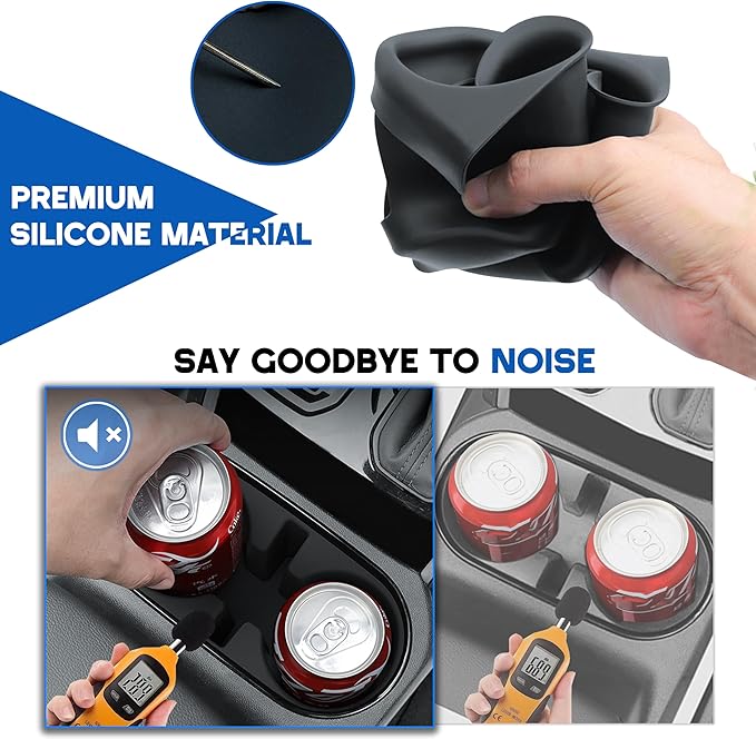 Cup Holder for 2023 2024 2025 2026 Chevrolet Colorado GMC Canyon Accessories Front Center Console Cup Holder Inset Silicone Drink Holder Organizer Protector Mats Pad Interior for Chevy Colorado