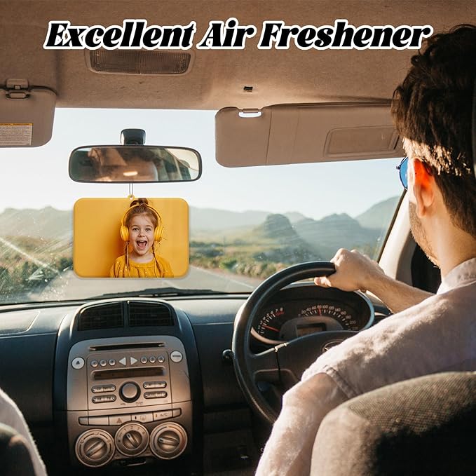 10/20Pcs Custom Logo Air Freshener for Car Bulk,Wholesale Personalized Double-Sided Car Air Fresheners with Photo Text Logo (10 Horizontal Version)