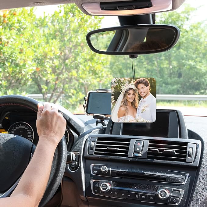 10-1000 Pcs Custom Air Fresheners with Picture - Personalized Photo Logo Text Double Sided Air Freshener Customized Bulk Gifts for Car Business Branding Events (Square, Various)