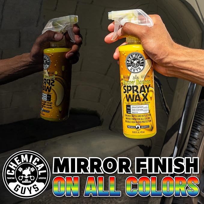 Chemical Guys Blazin' Banana Spray Wax, Natural Carnauba Gloss, Safe for Cars, Trucks, SUVs, RVs & More, Extra Large 32 fl oz