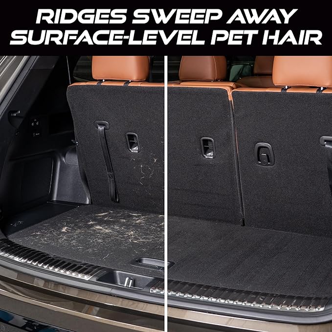 VIKING Pet Hair Remover for Car Detailing Kit, Reusable Dog and Cat Hair Remover, Silicone Brush for Carpet, Home, and Automotive Use, Grey, 4.8 x 2.5 x 3 Inch