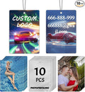 10/20Pcs Custom Logo Air Freshener for Car Bulk,Wholesale Personalized Double-Sided Car Air Fresheners with Photo Text Logo (10pcs-Rectangle)