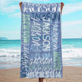 JML Personalized Beach Towel with Name, Custom Beach Towel with Name, Customized Microfiber Pool Towel, Quick Dry & Absorbent Swim Towel for Adult,Anniversary, Birthday, Summer Holiday,Vacation